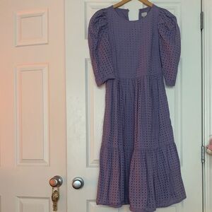 Cotton eyelet dress.